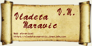 Vladeta Maravić vizit kartica
